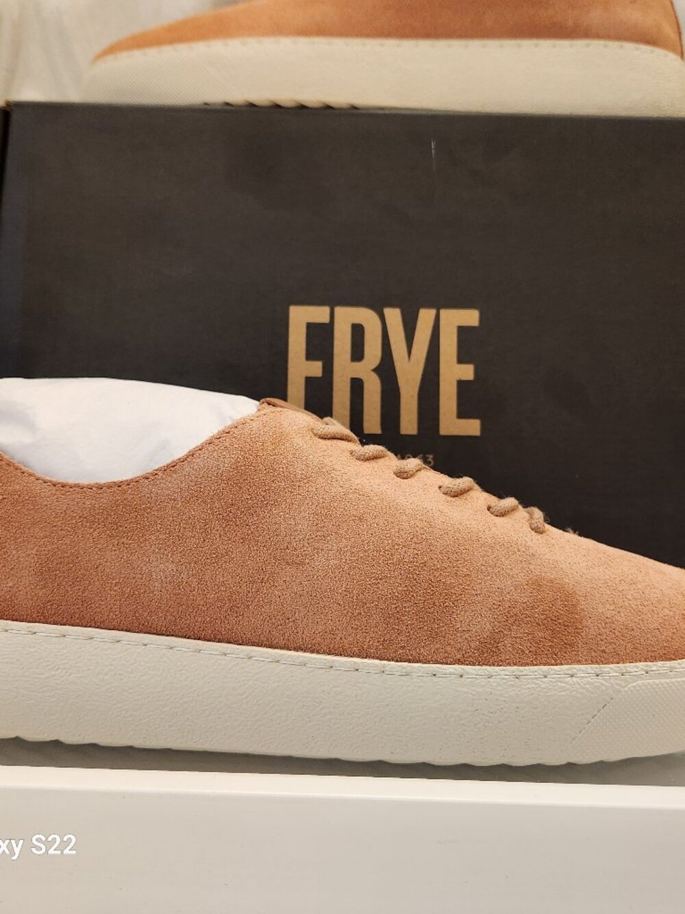 FRYE Leather "Webster" Low Lace Sneakers in Light Rose. NIB. Size 9.5